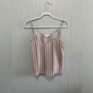Sweet Rain Striped Camisole Top Clay Size S